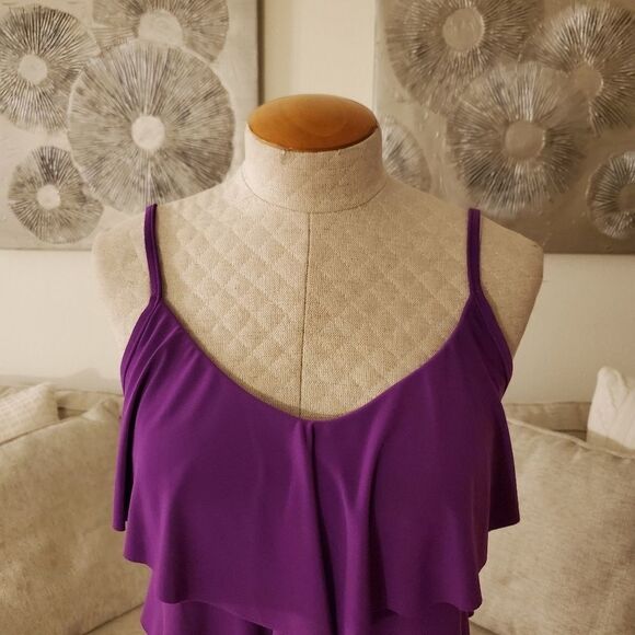 Magicsuit Rita Tiered Slimming Tankini Top sz 10 - Picture 4 of 13